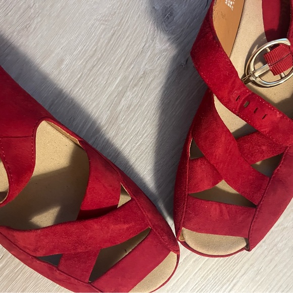 Red Suede Sandals, Earthies - Picture 3 of 3